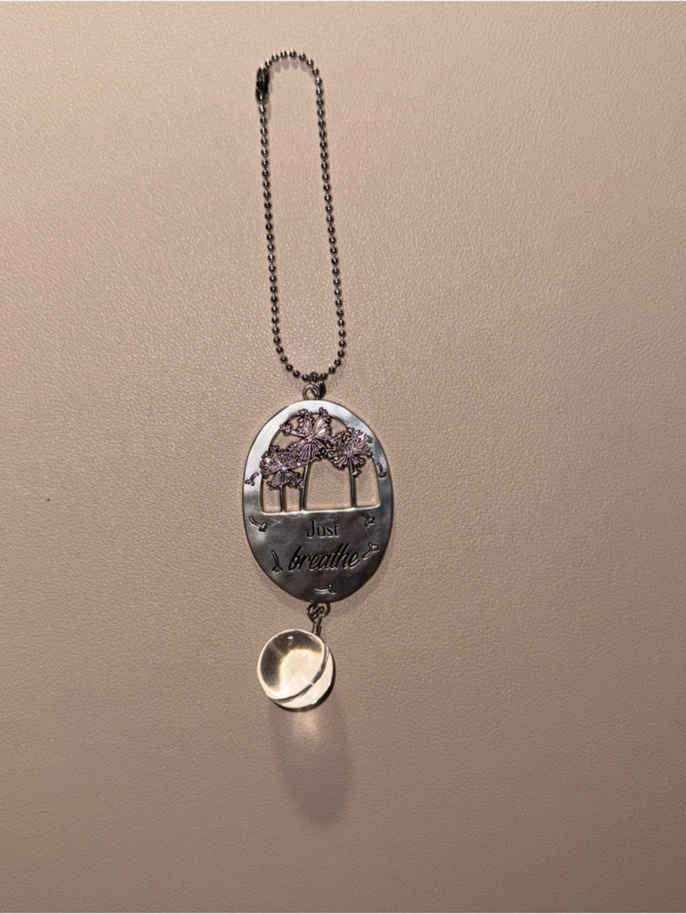 Silver 'Just Breathe' Tree Pendant Necklace - Inspirational Women’s Jewelry